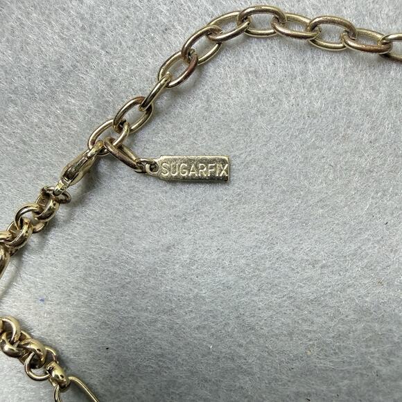 SUGARFIX By BAUBLEBAR Mixed Link Chain Necklace Gold Tone Fashion Jewelry - Picture 3 of 4